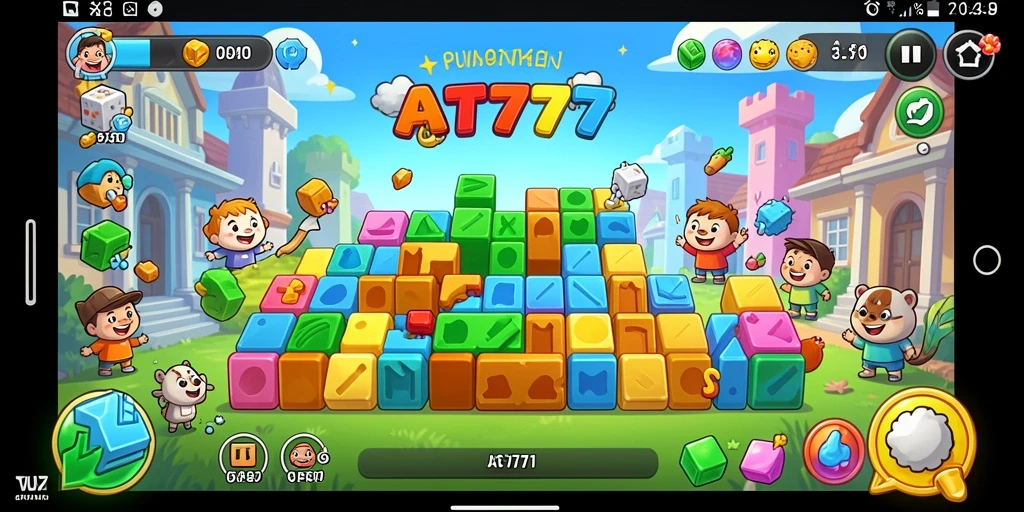 Tampilan gameplay puzzle yang menarik dan menantang.