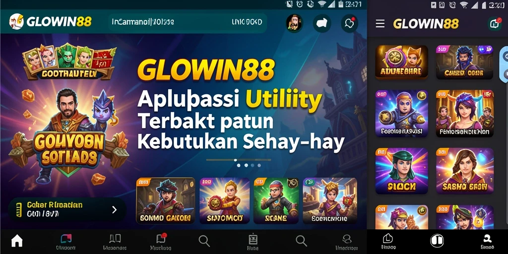 Tampilan antarmuka GLOWIN88 yang sederhana dan intuitif.