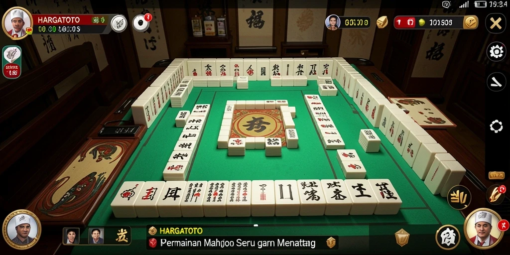 Screenshot gameplay menunjukkan keseruan permainan Mahjong HARGATOTO.