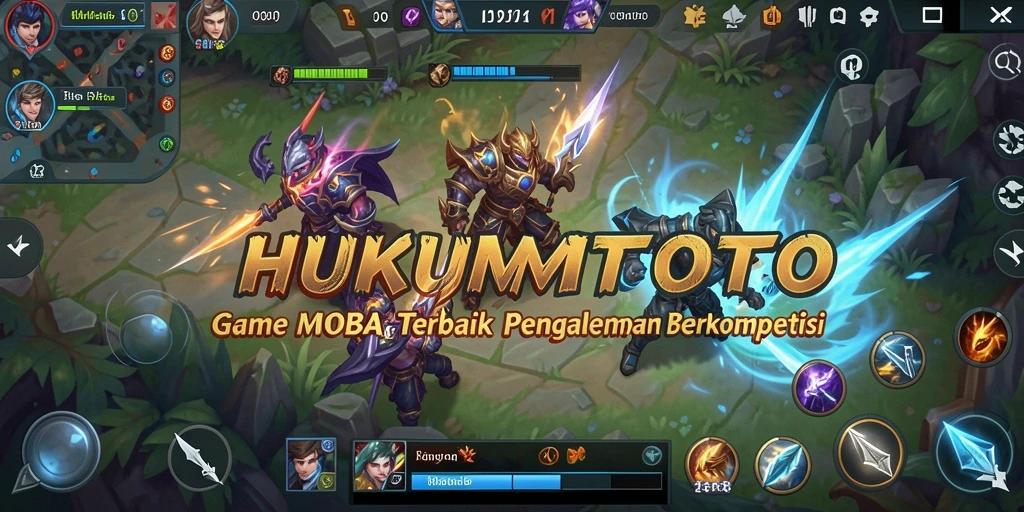 Tangkapan layar HUKUMTOTO dengan aksi pertempuran seru di lapangan.
