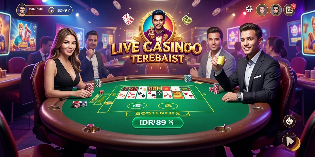 Screenshot IDR89 menampilkan dealer langsung dan suasana permainan yang seru.