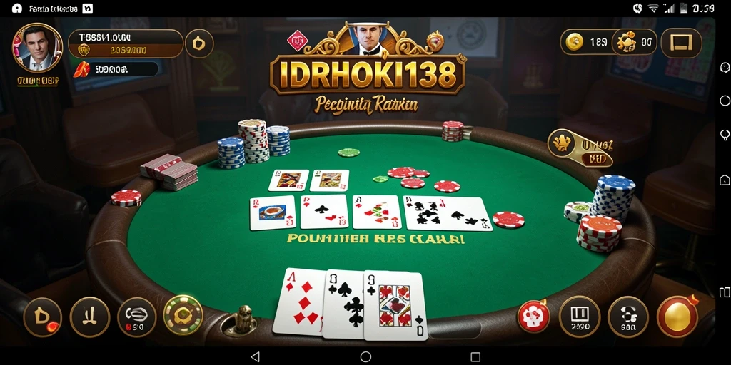 Screenshot gameplay IDRHOKI138 menampilkan momen seru dalam permainan Poker.