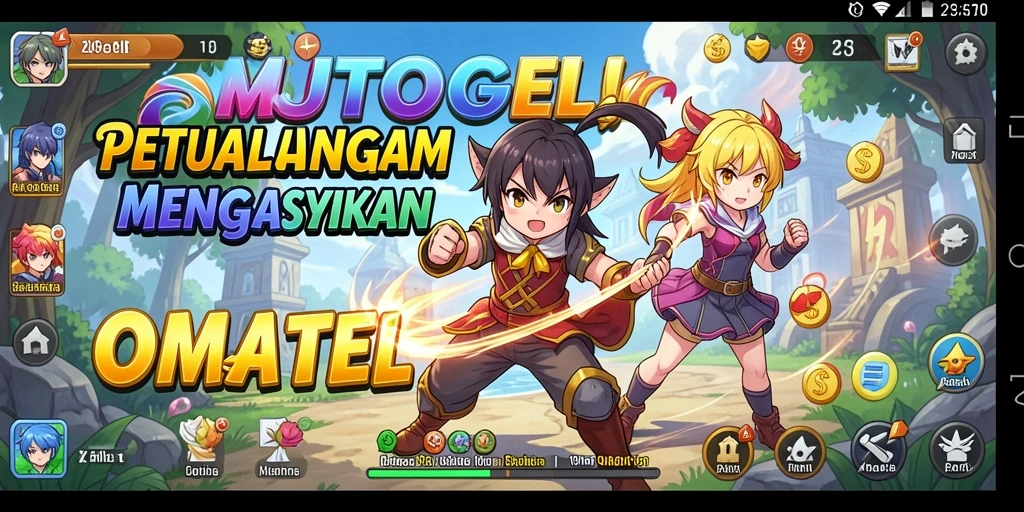Screenshot utama OMUTOGEL menampilkan aksi mendebarkan dalam gameplay Anime.