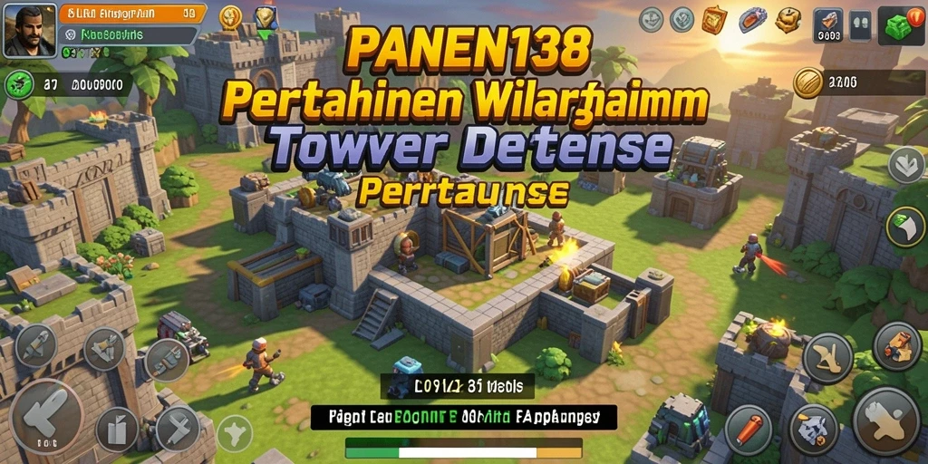 Gameplay seru PANEN138 yang menampilkan pertahanan menara menghadapi musuh.