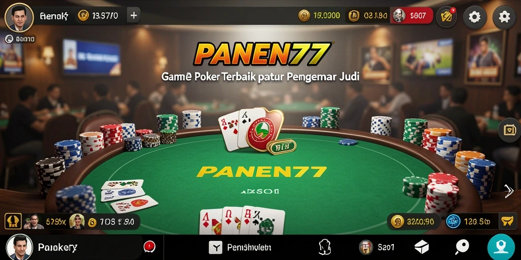 Tampilan menarik dari gameplay Poker di PANEN77.