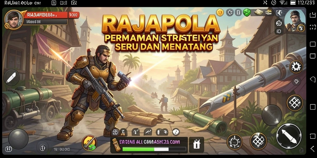 Tangkapan layar gameplay RAJAPOLA yang menunjukkan aksi strategi.